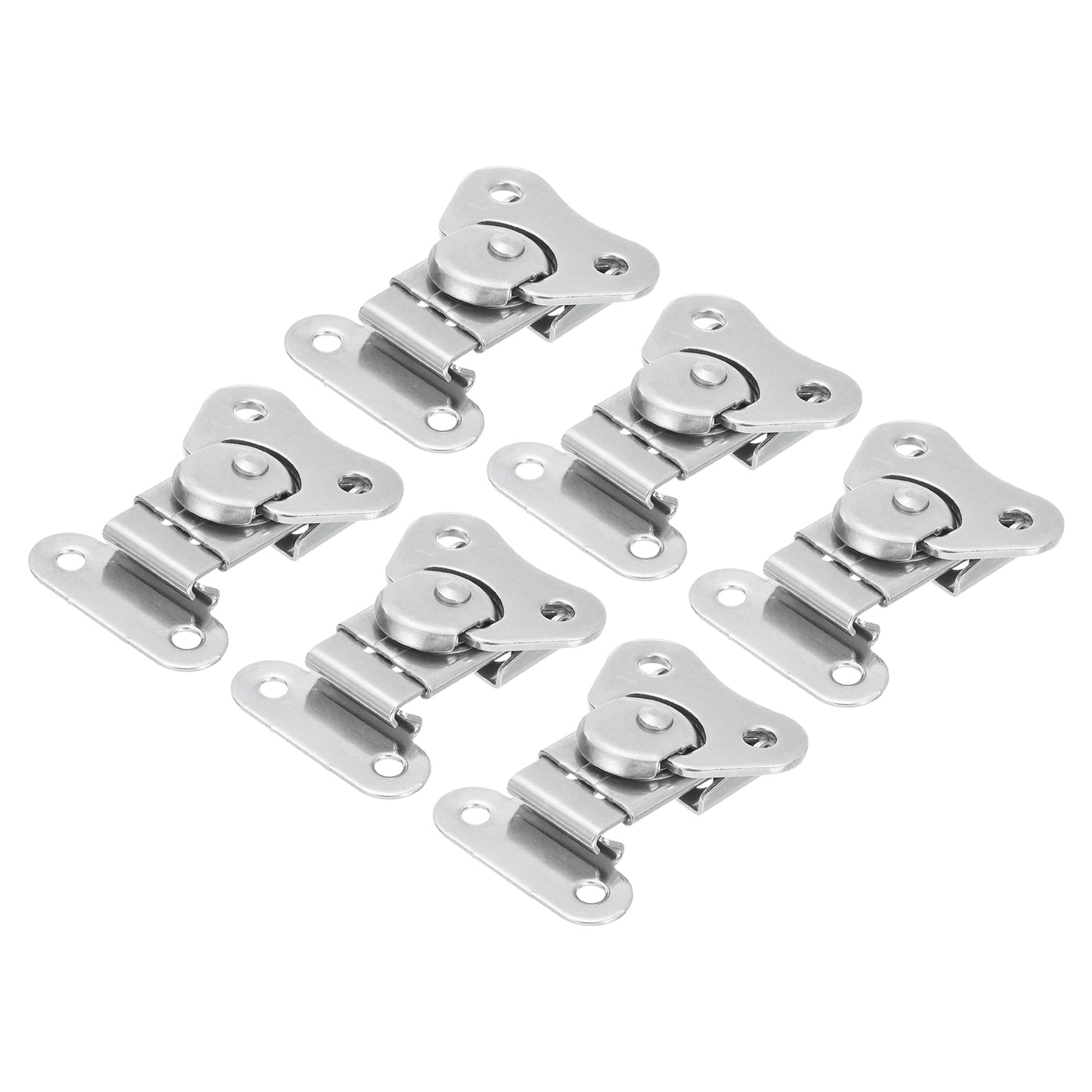 uxcell Uxcell 6 Pcs Butterfly Twist Latch, 2.1" Stainless Steel Keeper Toggle Clamp, Silver