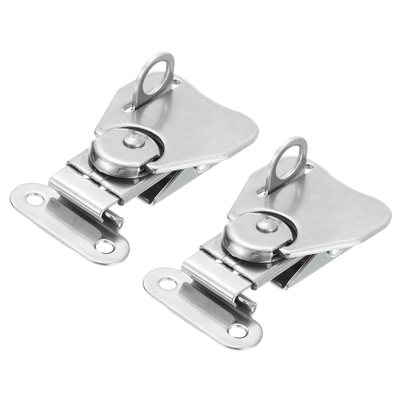 uxcell Uxcell 2Pcs Butterfly Twist Latch, 2.52" Stainless Steel Spring Twist Latch, Silver