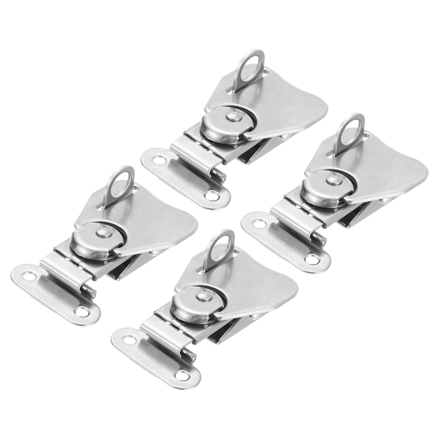 uxcell Uxcell 4Pcs Butterfly Twist Latch, 2.52" Stainless Steel Spring Twist Latch, Silver