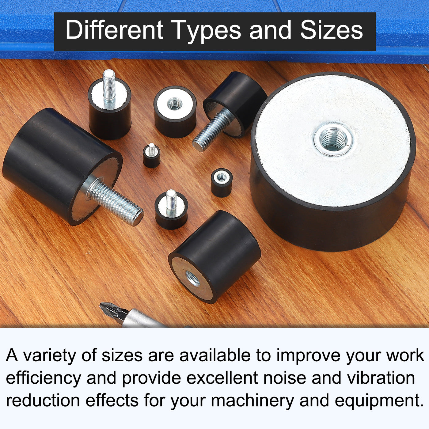 uxcell Uxcell M4 Thread Rubber Mounts, Vibration Isolators, Cylindrical W Studs 15 x 8mm