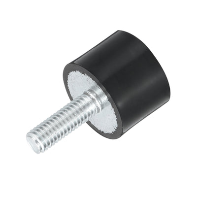 Harfington Uxcell M6 Thread Rubber Mounts, Vibration Isolators, Cylindrical W Studs 20 x 15mm