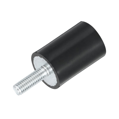 Harfington Uxcell M6 Thread Rubber Mounts, Vibration Isolators, Cylindrical W Studs 20 x 30mm