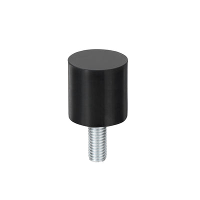 Harfington Uxcell M8 Thread Rubber Mounts, Vibration Isolators, Cylindrical W Studs 25 x 25mm