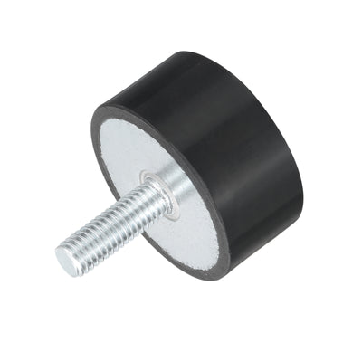 Harfington Uxcell M8 Thread Rubber Mounts, Vibration Isolators, Cylindrical W Studs 40 x 20mm