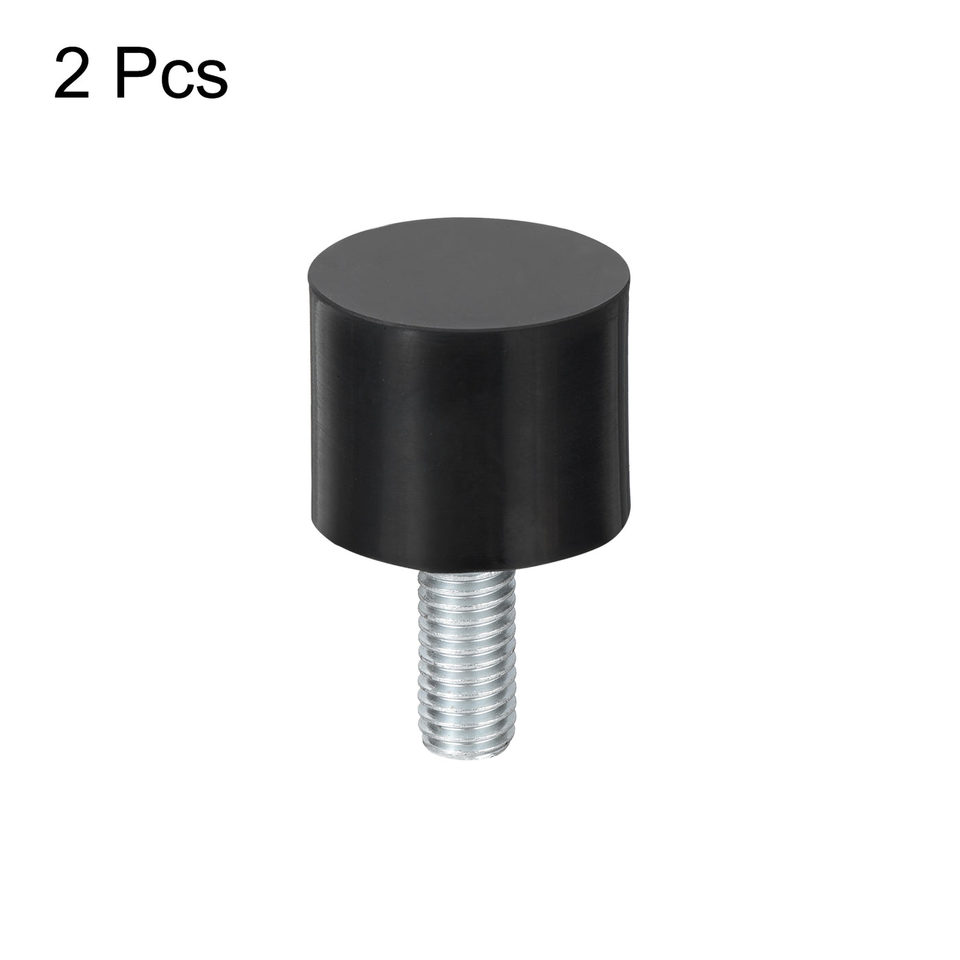 uxcell Uxcell M8 Thread Rubber Mounts, Vibration Isolators, Cylindrical W Studs 25 x 20mm 2pcs