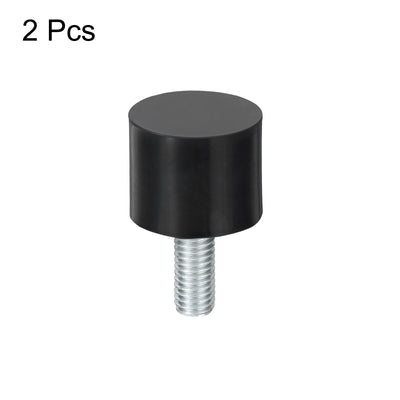 Harfington Uxcell M8 Thread Rubber Mounts, Vibration Isolators, Cylindrical W Studs 25 x 20mm 2pcs