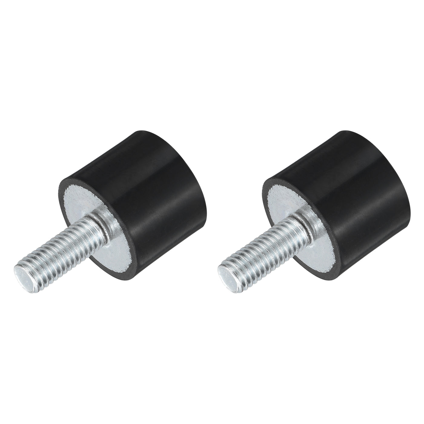 uxcell Uxcell M8 Thread Rubber Mounts, Vibration Isolators, Cylindrical W Studs 25 x 20mm 2pcs