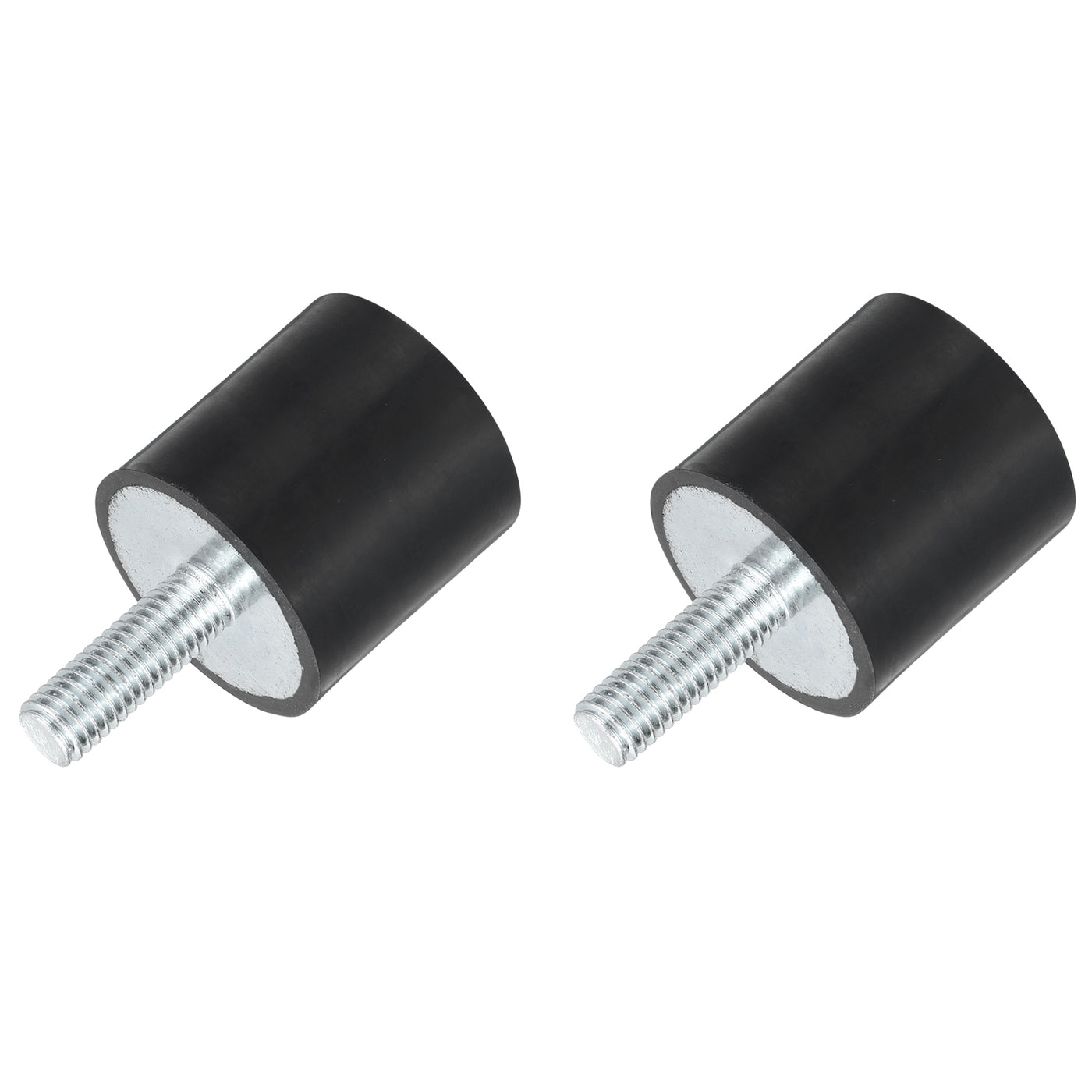 uxcell Uxcell M8 Thread Rubber Mounts, Vibration Isolators, Cylindrical W Studs 30 x 30mm 2pcs