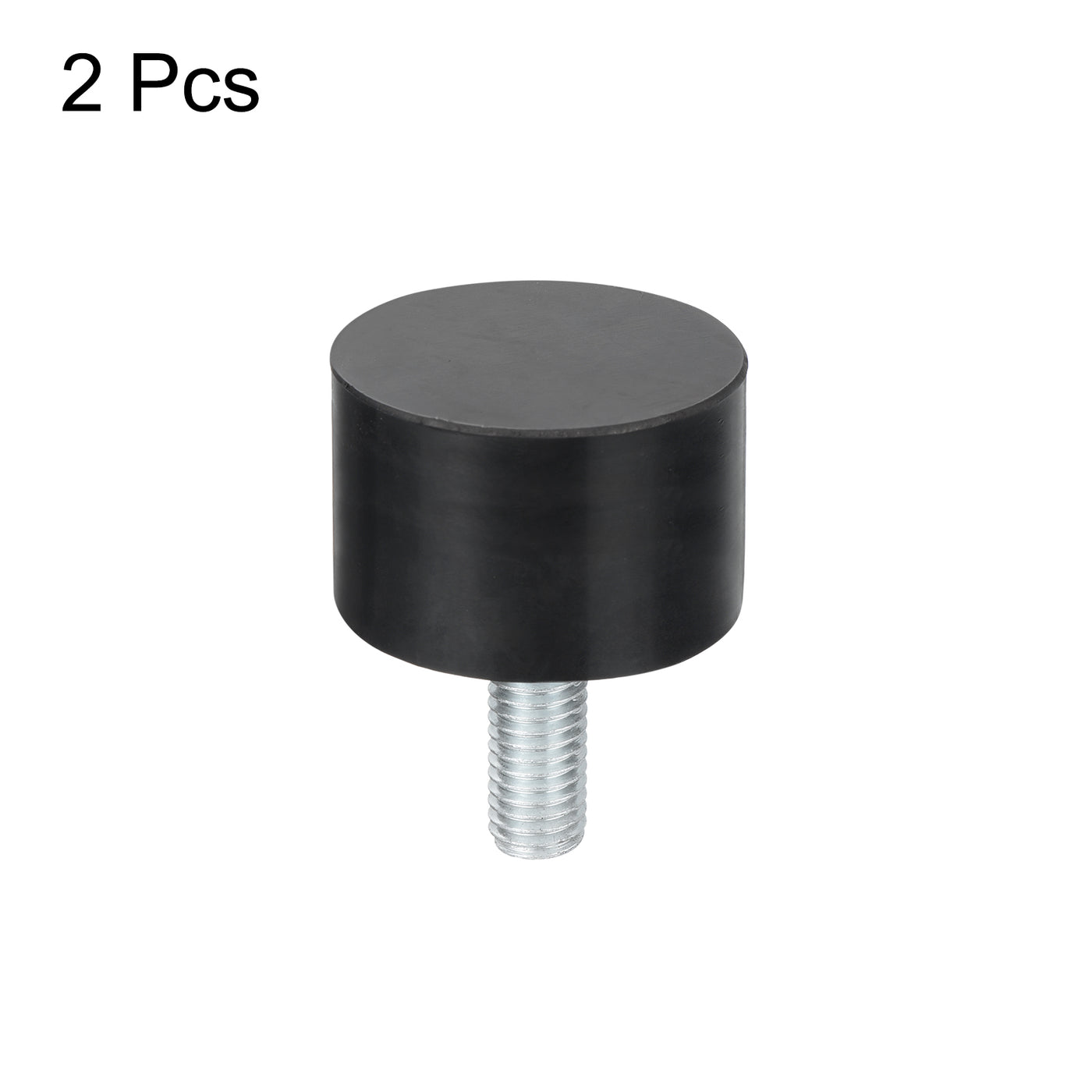 uxcell Uxcell M10 Thread Rubber Mounts, Vibration Isolators, Cylindrical W Stud 40 x 25mm 2pcs