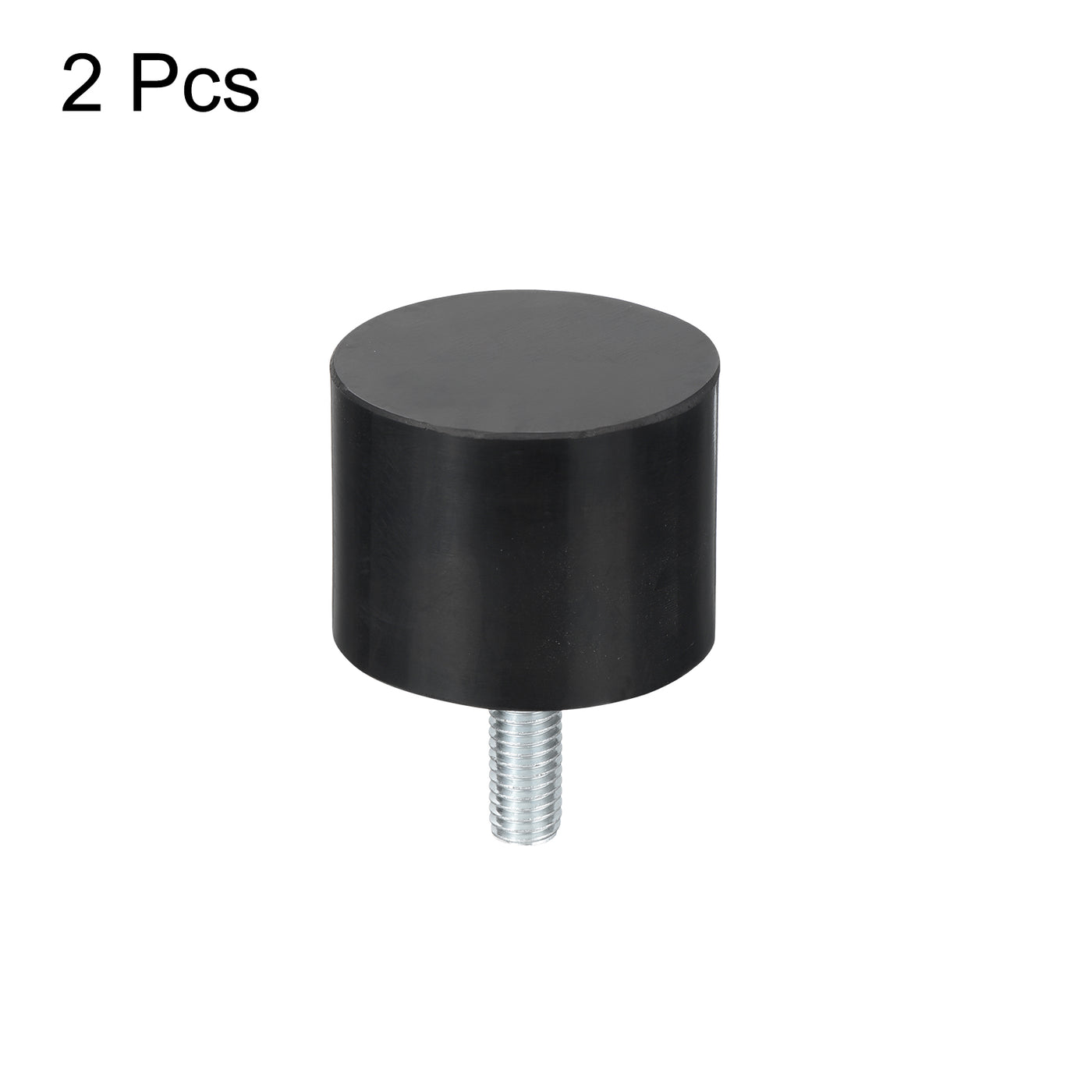 uxcell Uxcell M8 Thread Rubber Mounts, Vibration Isolators, Cylindrical W Studs 40 x 30mm 2pcs