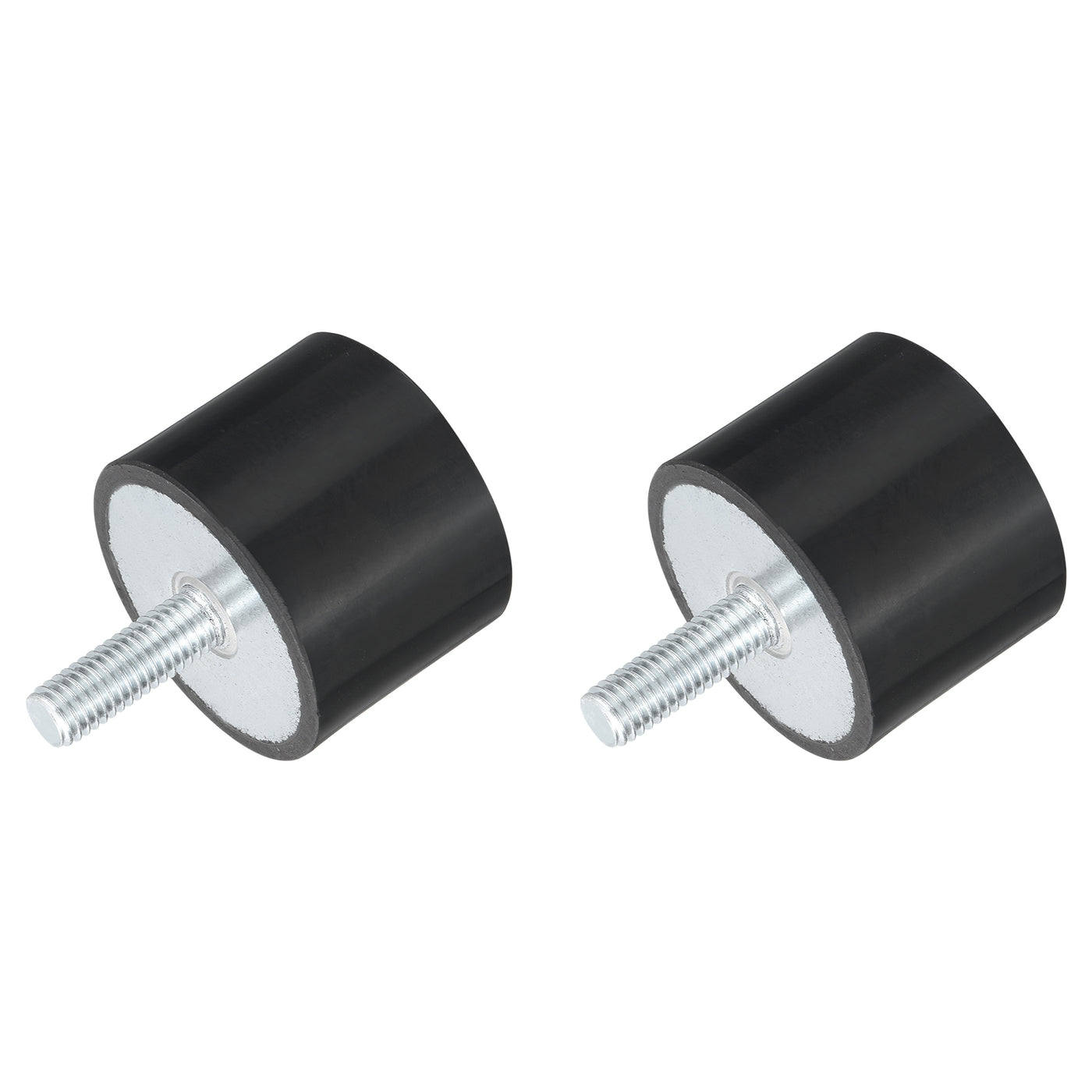 uxcell Uxcell M8 Thread Rubber Mounts, Vibration Isolators, Cylindrical W Studs 40 x 30mm 2pcs