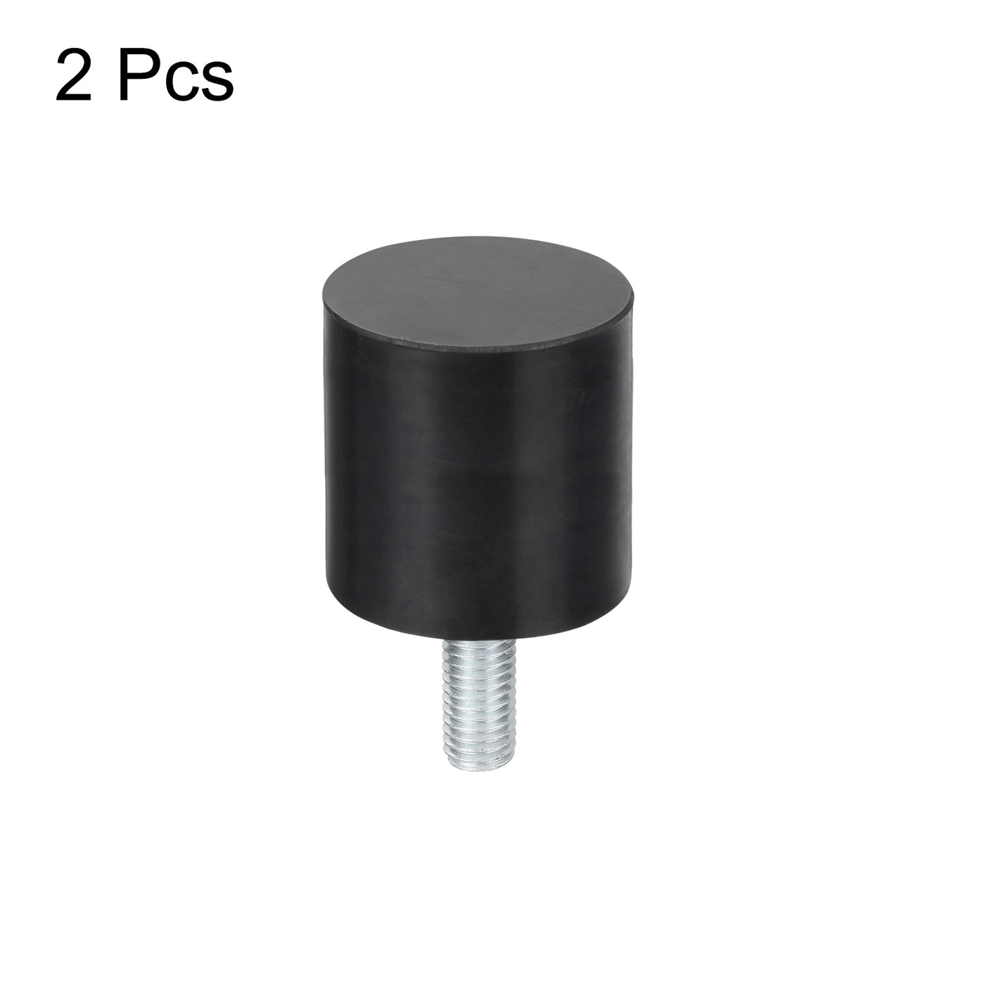 uxcell Uxcell M10 Thread Rubber Mounts, Vibration Isolators, Cylindrical W Stud 40 x 40mm 2pcs