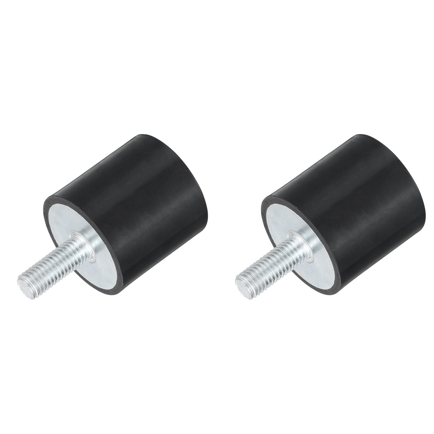 uxcell Uxcell M10 Thread Rubber Mounts, Vibration Isolators, Cylindrical W Stud 40 x 40mm 2pcs