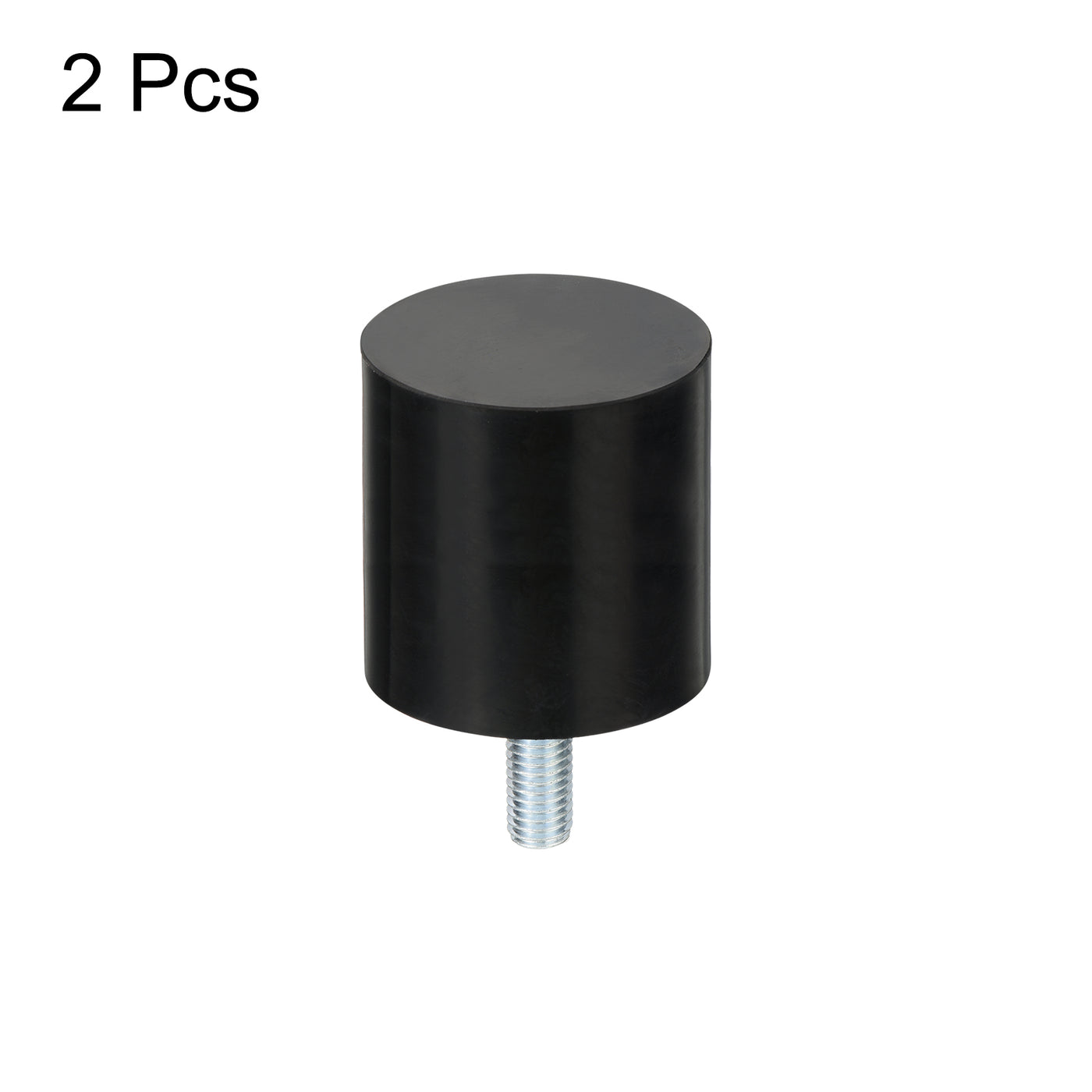 uxcell Uxcell M10 Thread Rubber Mounts, Vibration Isolators, Cylindrical W Stud 50 x 50mm 2pcs