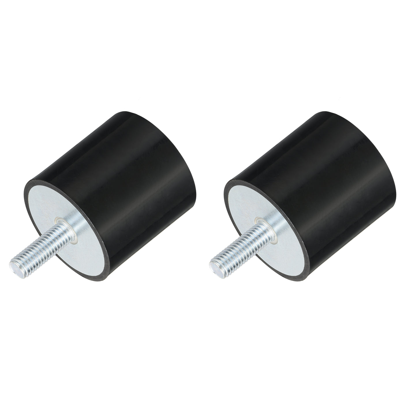 uxcell Uxcell M10 Thread Rubber Mounts, Vibration Isolators, Cylindrical W Stud 50 x 50mm 2pcs