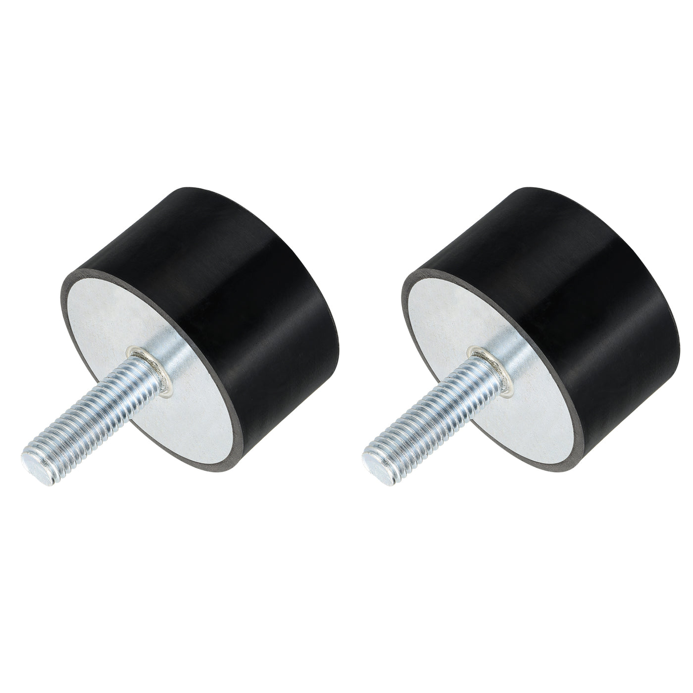 uxcell Uxcell M12 Thread Rubber Mounts, Vibration Isolators, Cylindrical W Stud 60 x 35mm 2pcs