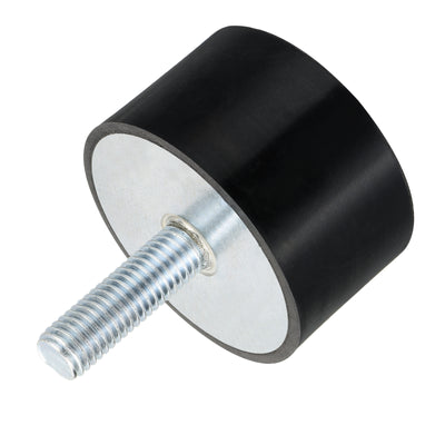 Harfington Uxcell M12 Thread Rubber Mounts, Vibration Isolators, Cylindrical W Studs 60 x 35mm