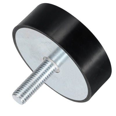 Harfington Uxcell M12 Thread Rubber Mounts, Vibration Isolators, Cylindrical W Studs 75 x 25mm