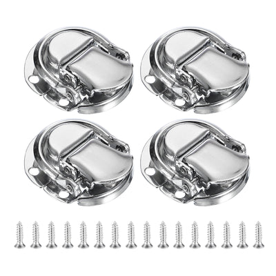 Harfington Uxcell Toggle Hasp Latch 1.54"x1.38", 4 Pcs Iron Case Clasp with Screws, Silver