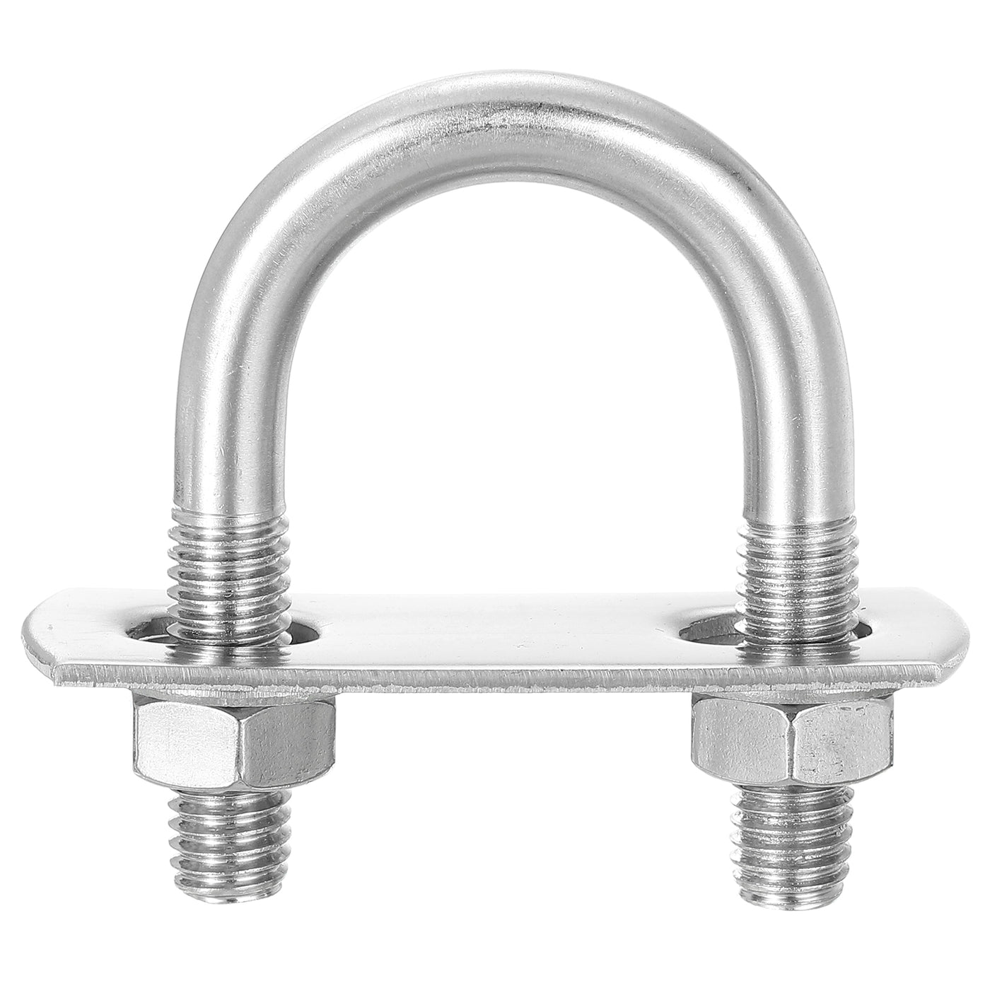 uxcell Uxcell 4 Set U Schrauben M8 x 25mm ID x 52mm Länge Runde U Bügelschraube Edelstahl 304 Klammer Schellen U-Bolzen mit Gewinde Muttern Rahmenplatte Unterlegscheibe für Rohr Befestigung