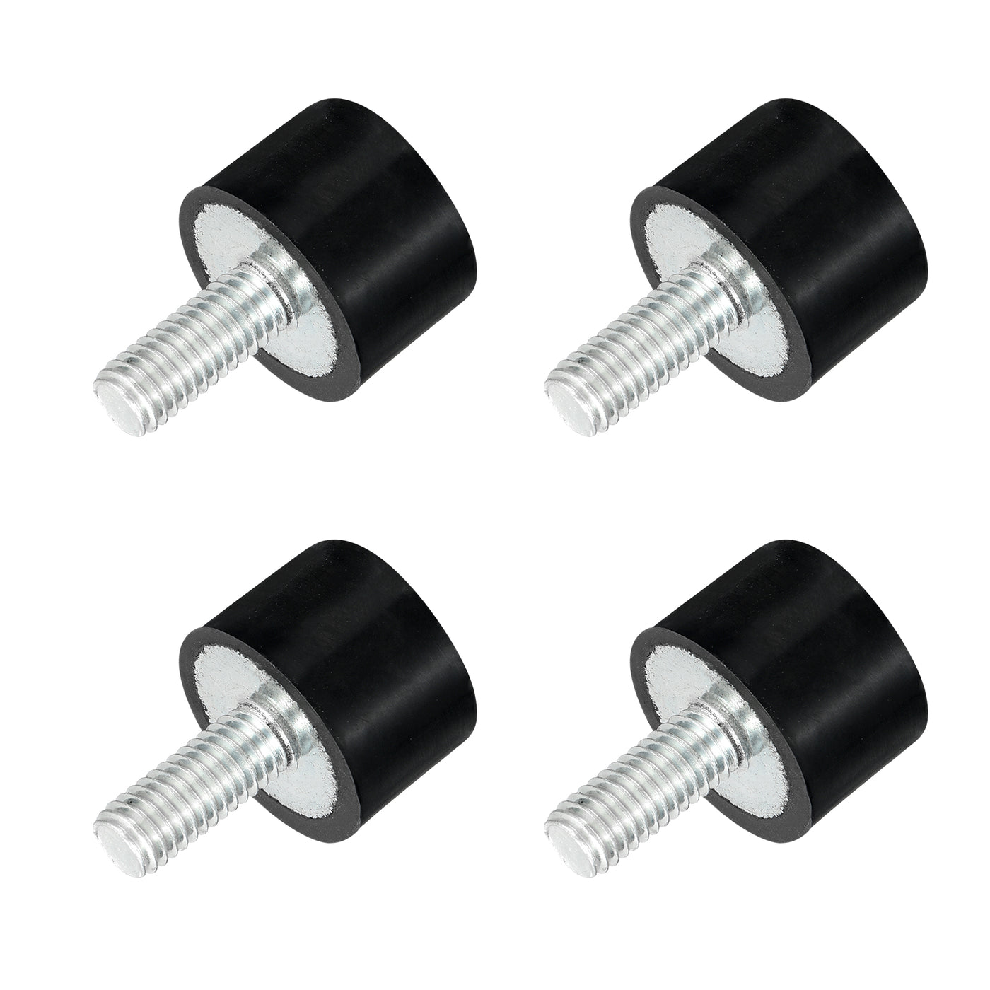 uxcell Uxcell M5 Thread Rubber Mounts, Vibration Isolators, Cylindrical W Studs 15 x 10mm 4pcs