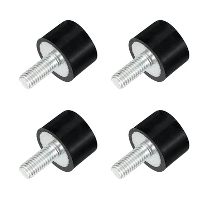 Harfington Uxcell M5 Thread Rubber Mounts, Vibration Isolators, Cylindrical W Studs 15 x 10mm 4pcs