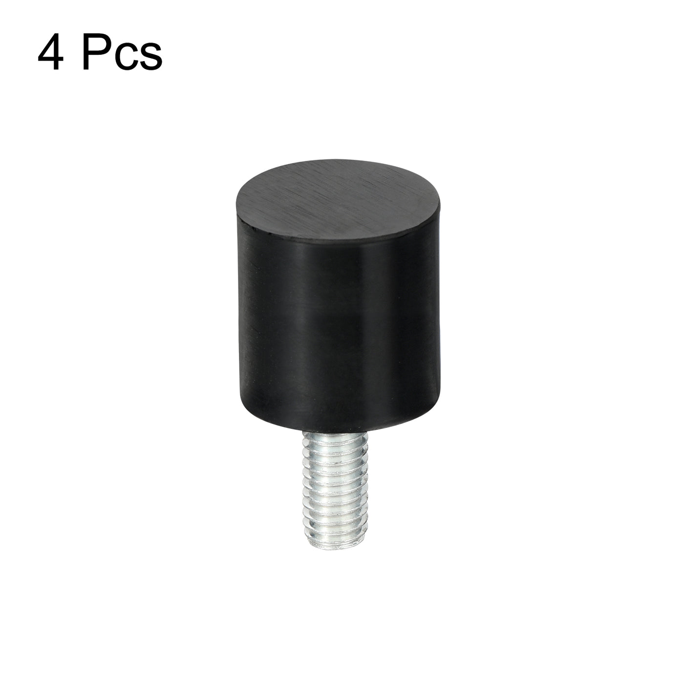 uxcell Uxcell M5 Thread Rubber Mounts, Vibration Isolators, Cylindrical W Studs 15 x 15mm 4pcs