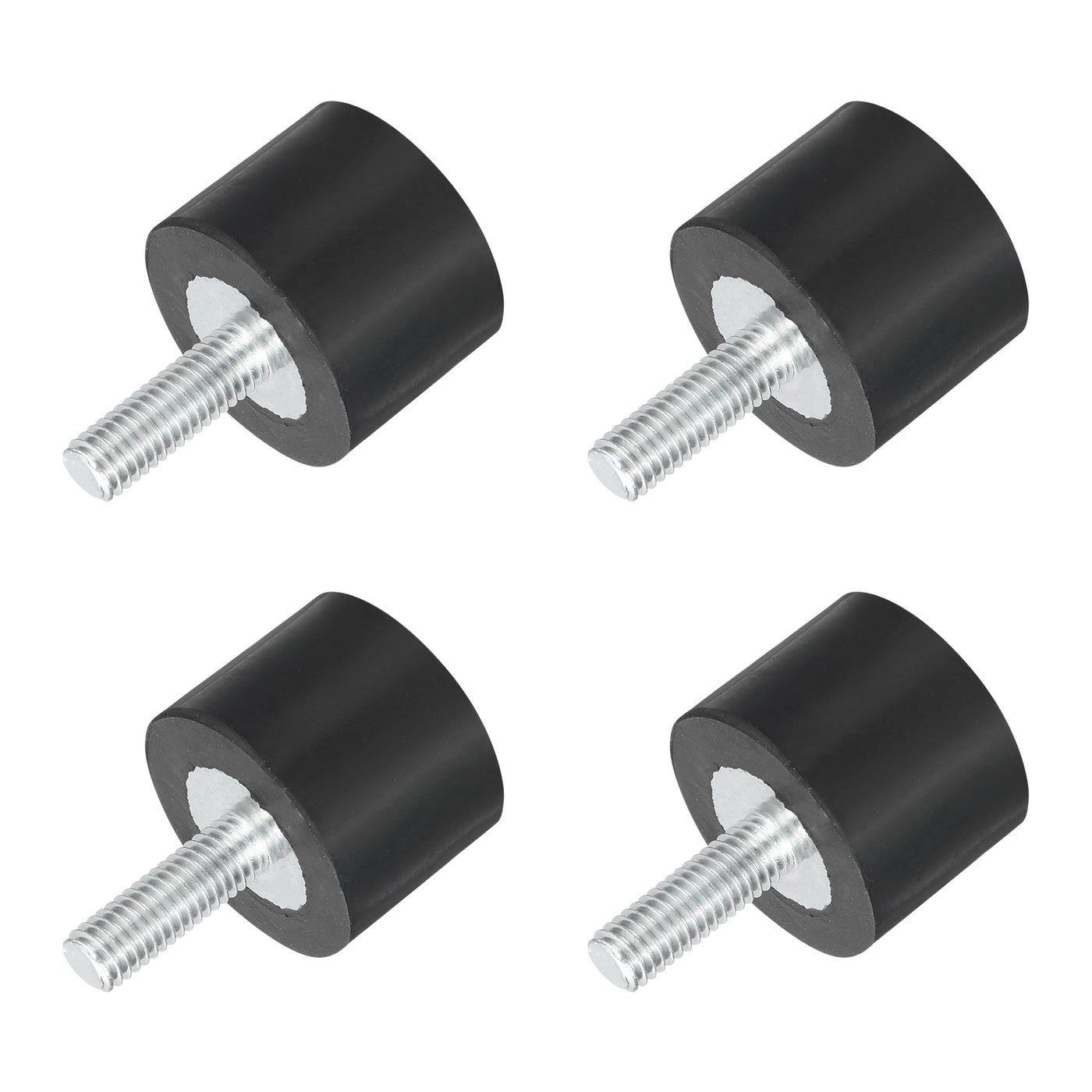 uxcell Uxcell M5 Thread Rubber Mounts, Vibration Isolators, Cylindrical W Studs 20 x 15mm 4pcs