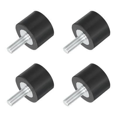 Harfington Uxcell M5 Thread Rubber Mounts, Vibration Isolators, Cylindrical W Studs 20 x 15mm 4pcs