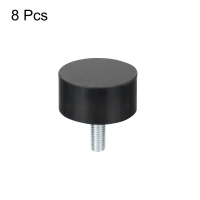 Harfington Uxcell M8 Thread Rubber Mounts, Vibration Isolators, Cylindrical W Studs 40 x 20mm 8pcs