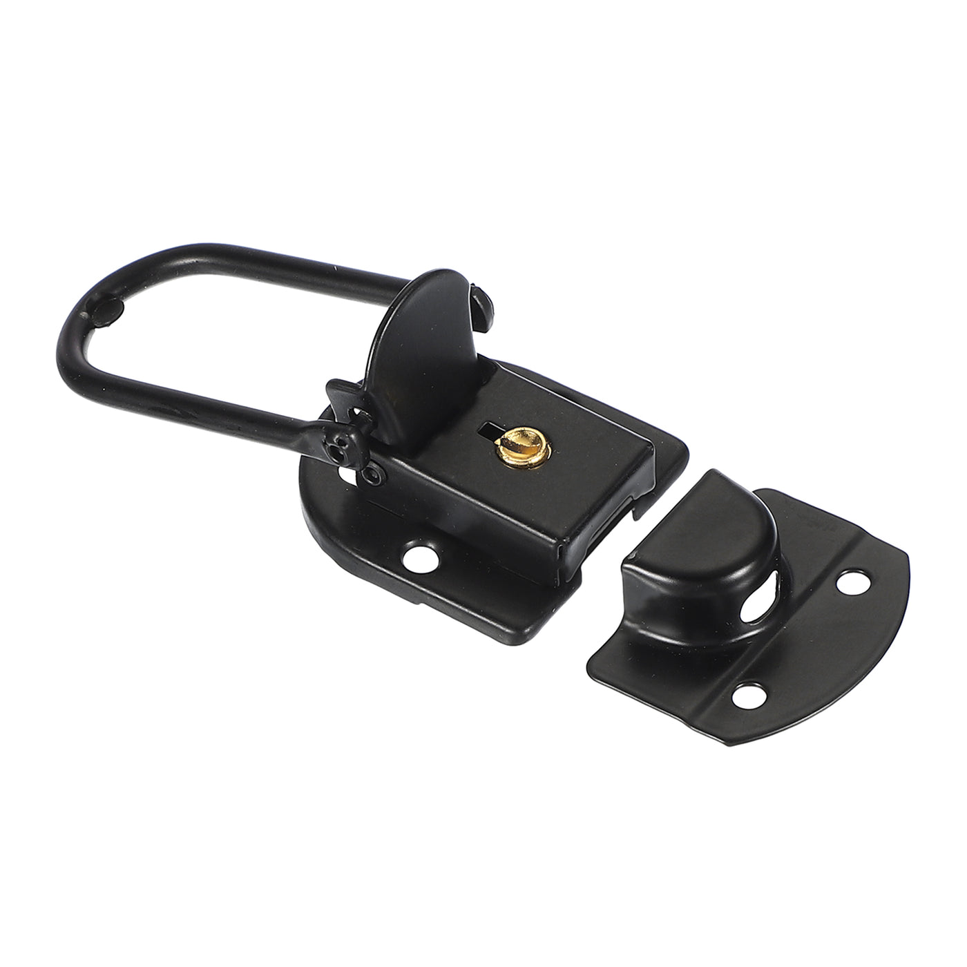 uxcell Uxcell Suitcase Lock Hasp 2.64"x1.34", Iron Toggle Catch Latch with Key,Black