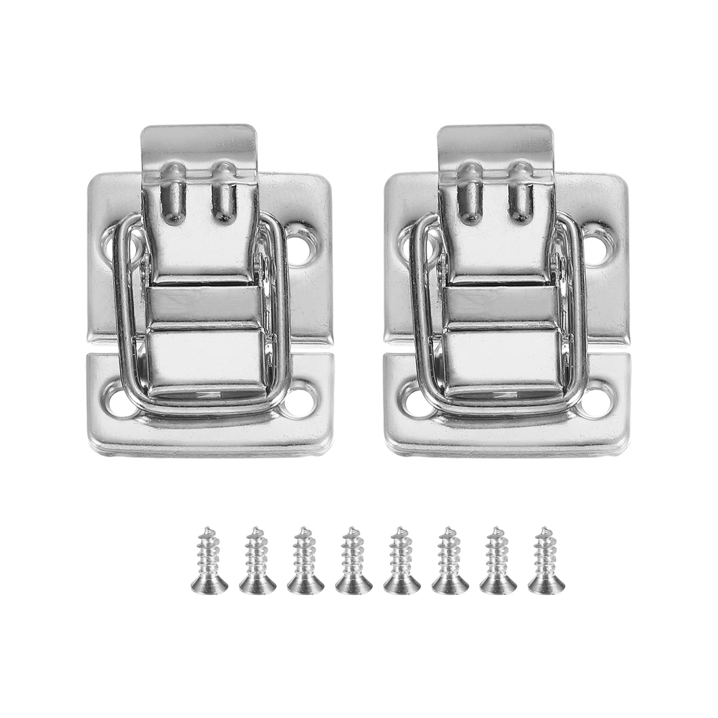 uxcell Uxcell Toggle Latches Catch Chest, 2Pcs Suitcase Boxes Buckles Trunk Lock Hasp,Silver