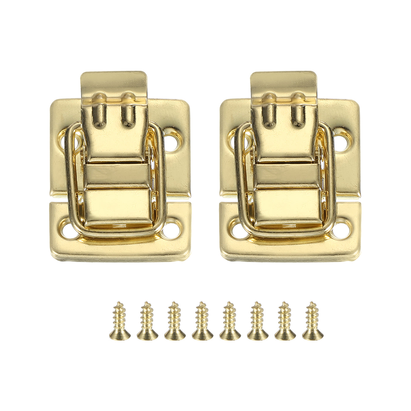 uxcell Uxcell Toggle Latches Catch Chest, 2Pcs Suitcase Boxes Buckles Trunk Lock Hasp,Gold