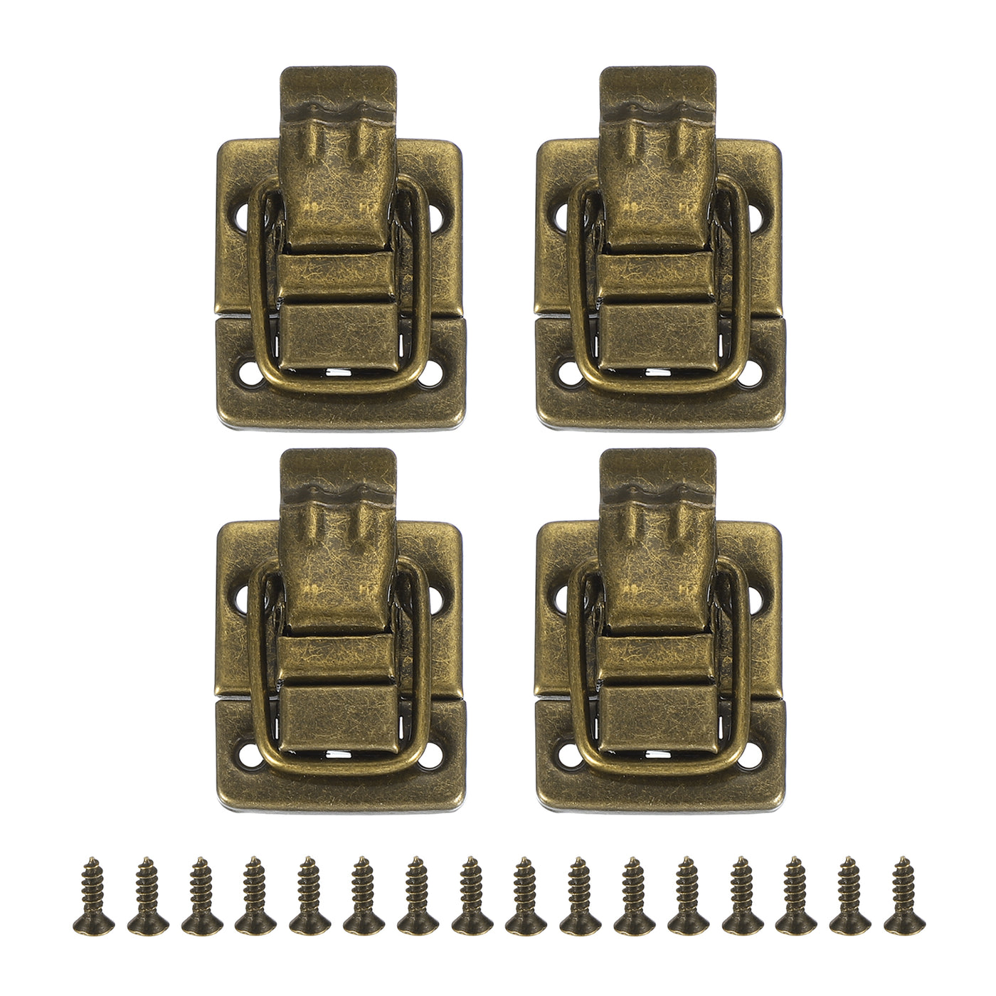 uxcell Uxcell Toggle Latches Catch Chest, 4Pcs Suitcase Boxes Buckles Trunk Lock Hasp,Bronze