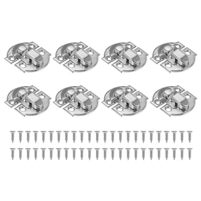 Harfington 8 Pack Small Metal Vintage Box Toggle Latch with Mounting Screw, Silver