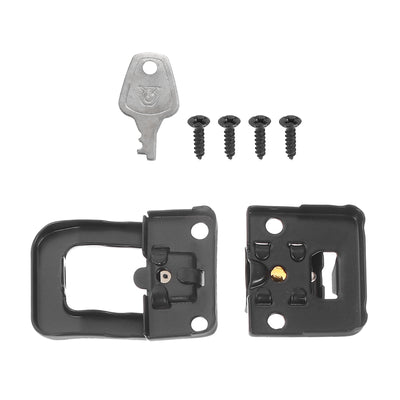 Harfington Suitcase Lock Hasp 1.6"x1.10",2Pcs Iron Toggle Catch Latch with Key/Screw,Black