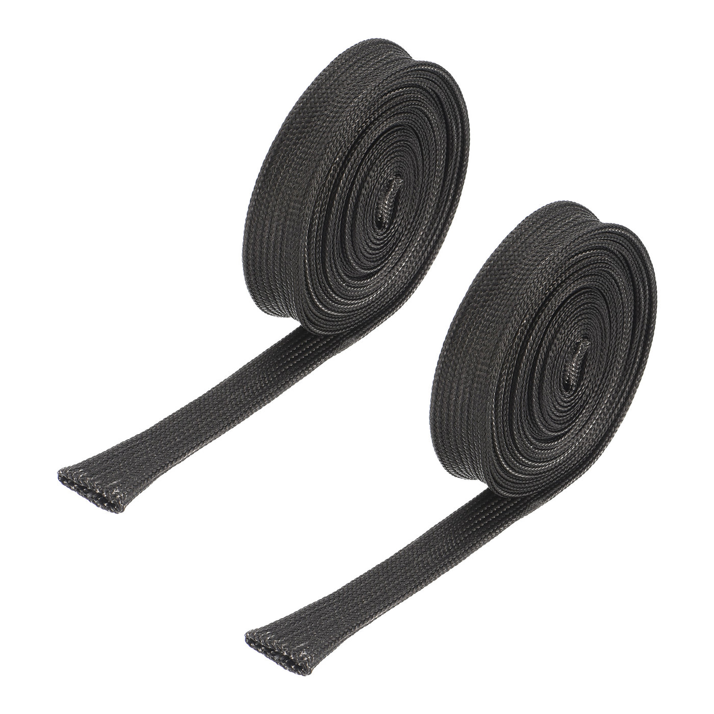 Harfington 2 Pcs Heat Shield Sleeve 0.5" ID 10 Feet Fuel Line Heat Shield Sleeve 500℃ Black