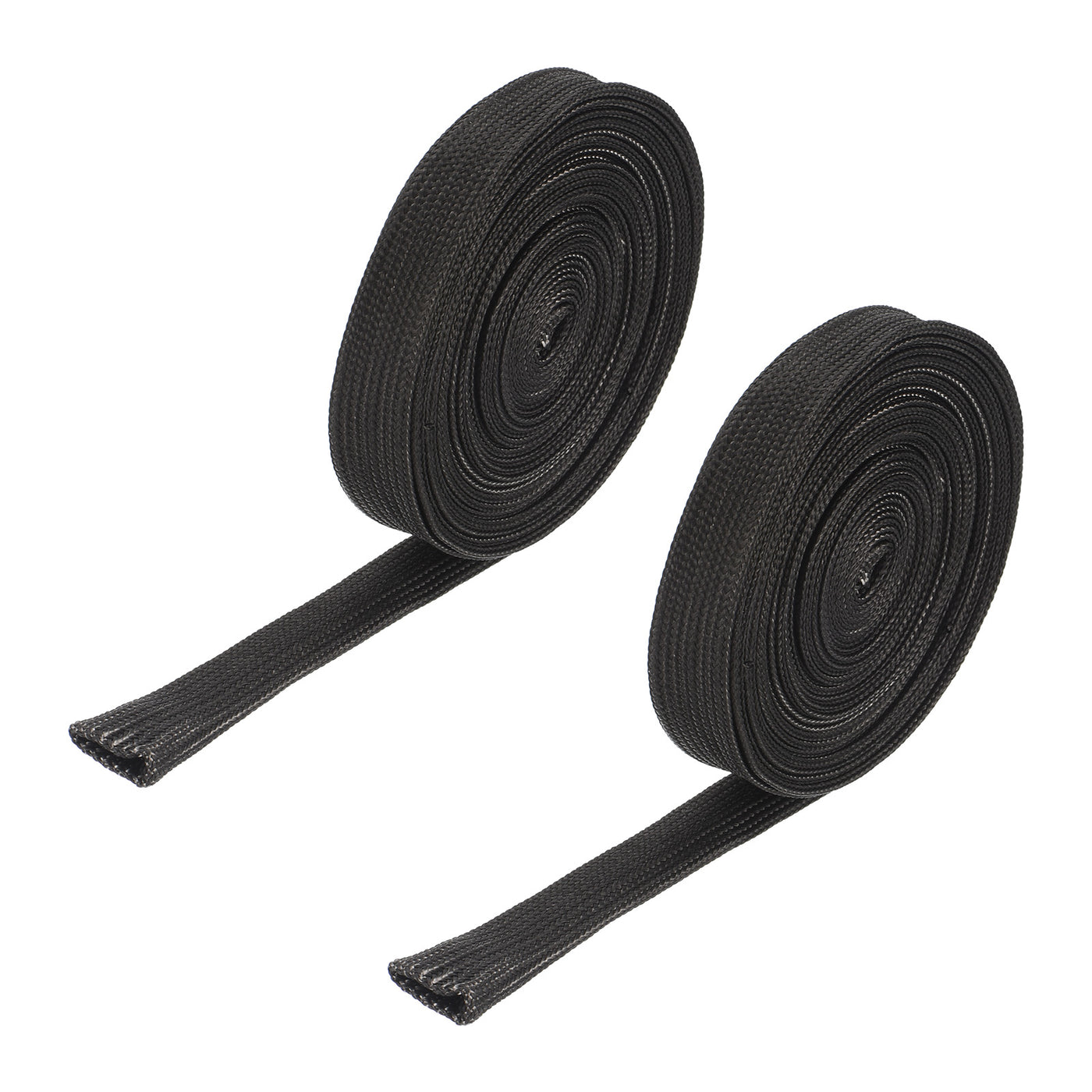 Harfington 2 Pcs Heat Shield Sleeve 0.5" ID 16 Feet Fuel Line Heat Shield Sleeve 500℃ Black