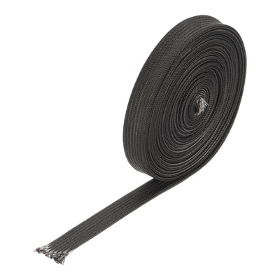 Harfington Heat Shield Sleeve 0.3" ID 10Ft Fuel Line Heat Shield Sleeve 500℃ Black