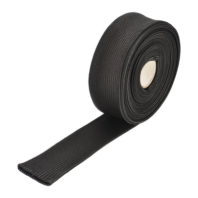 Harfington Heat Shield Sleeve 0.8" ID 16Ft Fuel Line Heat Shield Sleeve 500℃ Black