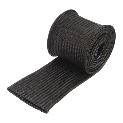 Harfington Heat Shield Sleeve 1" ID 3.3Ft Fuel Line Heat Shield Sleeve 500℃ Black