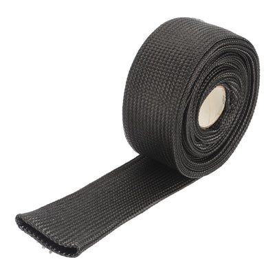 Harfington Heat Shield Sleeve 1" ID 10Ft Fuel Line Heat Shield Sleeve 500℃ Black