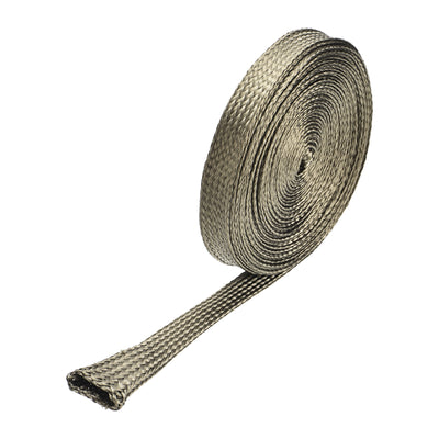 Harfington Heat Shield Sleeve 0.3" ID 16Ft Fuel Line Heat Shield Sleeve 800℃ Titanium