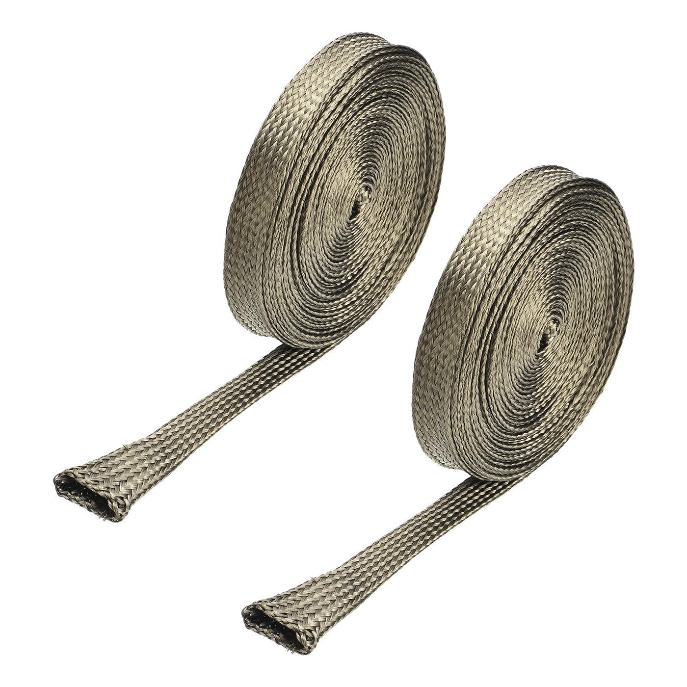 Harfington 2Pcs Heat Shield Sleeve 0.3" ID 16Ft Fuel Line Heat Shield Sleeve 800℃ Titanium