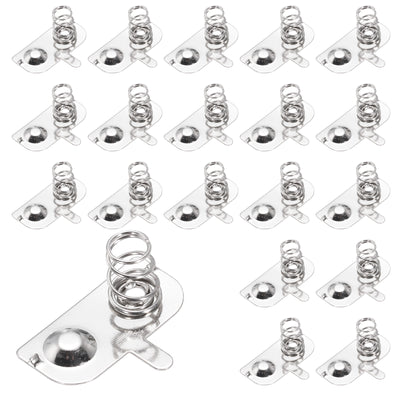 Harfington 20 Pcs Spring Contact 20x9.5mm Round Negative Positive Bipolar