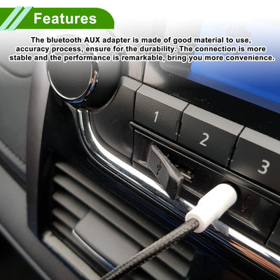 Harfington Stereo Radio Harness for Fiat 500 Convenient Black Front Bluetooth AUX Adapter Music Cable Plastic,Metal 1 Pcs