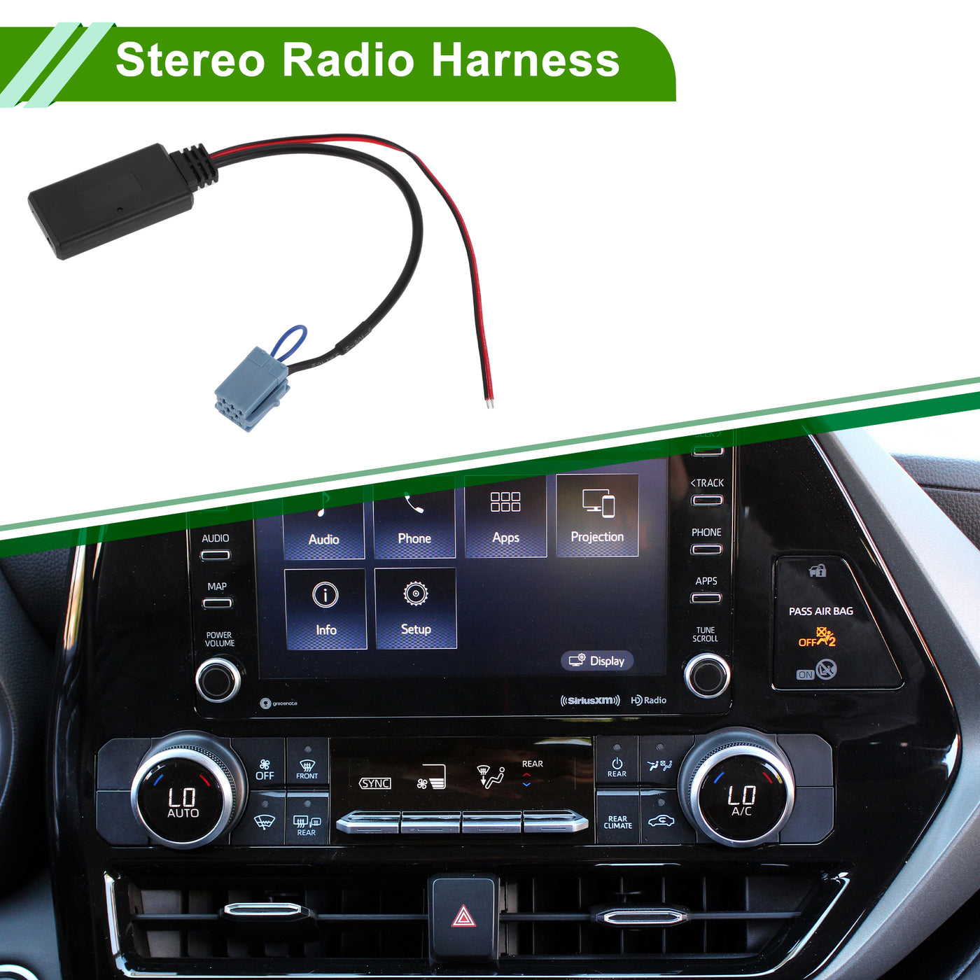 HOPESPANNER Stereo Radio Harness for Fiat 500 Convenient Black Front Bluetooth AUX Adapter Music Cable Plastic,Metal 1 Pcs