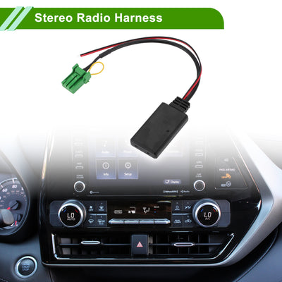 Harfington Stereo Radio Harness for Acura RDX TSX MDX CSX Convenient Black Front Bluetooth AUX Adapter Music Cable Plastic,Metal 1 Pcs