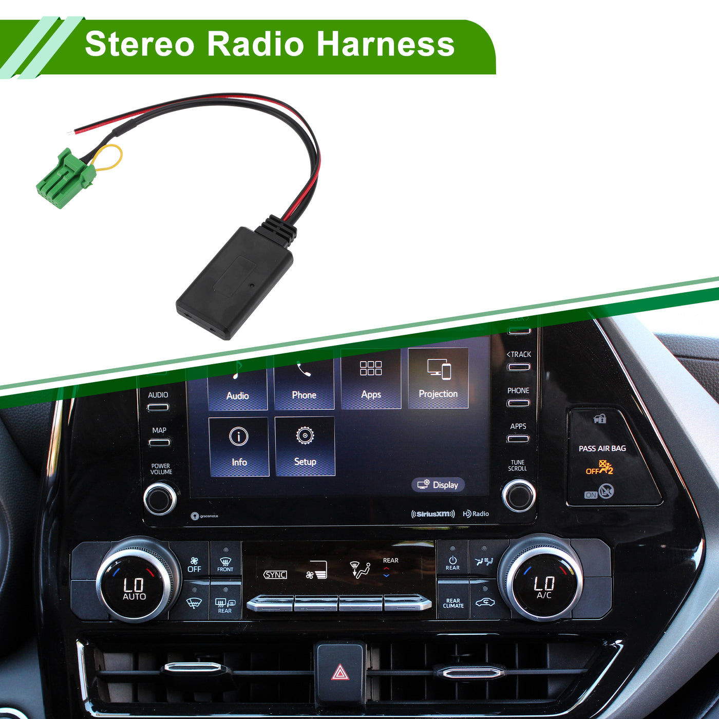 HOPESPANNER Stereo Radio Harness for Acura RDX TSX MDX CSX Convenient Black Front Bluetooth AUX Adapter Music Cable Plastic,Metal 1 Pcs