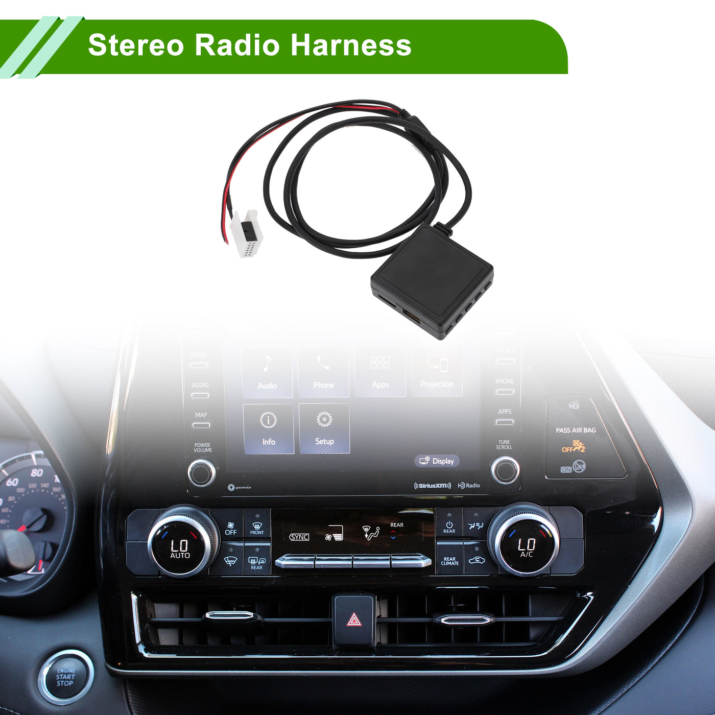 HOPESPANNER Stereo Radio Harness for BMW Convenient Black Front Bluetooth AUX Adapter Music Cable Plastic,Metal 1 Pcs